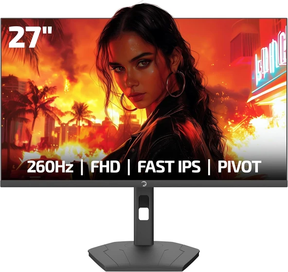 Lunis L60 27” 280Hz 0.5Ms Fast IPS FHD RGB Pivot Gaming Monitör