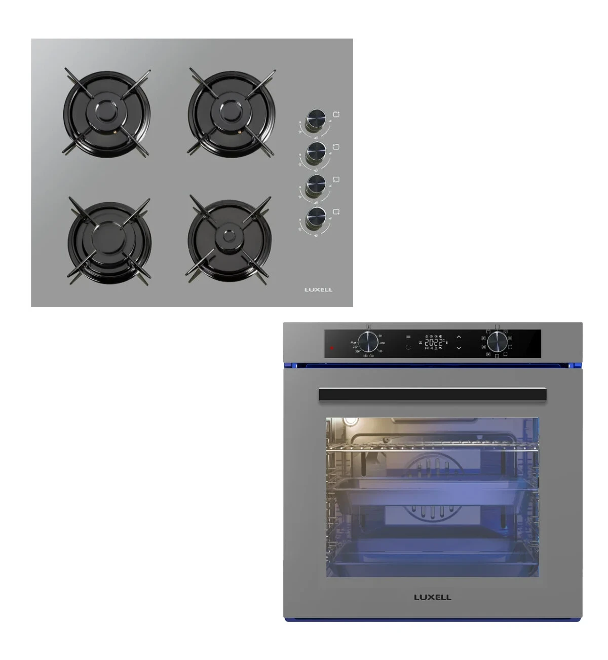 Luxell 2’li Ankastre Set( A-68 Sgf3 Dijital Ddt 88 Lt Platinum Metalik
