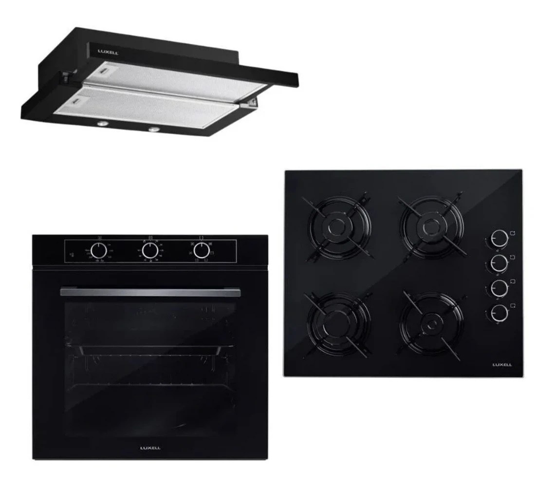 Luxell Aspiratörlü 7 Prg 77 Litre Optimum Ankastre Set