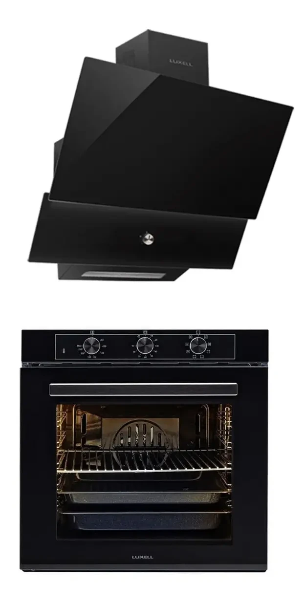 Luxell Cam 2’li Ankastre Set Davlumbaz + Fırın