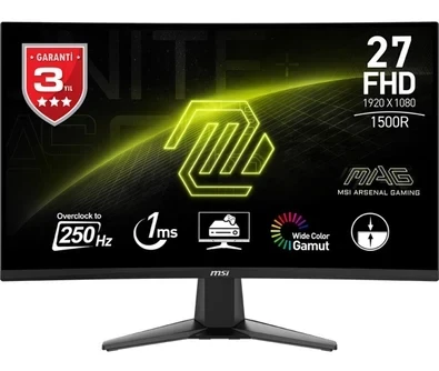 MAG 27C6X 27″ 1ms 250Hz Adaptive-Sync VA Curved Full HD Gaming Monitör