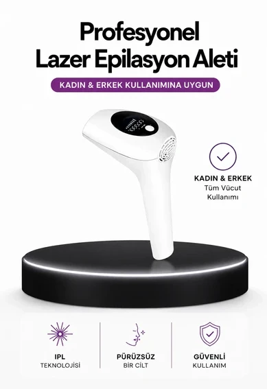 Mey İthalat® IPL Teknolojili Erkek Ve Kadın Kullanımına Uygun Lazer