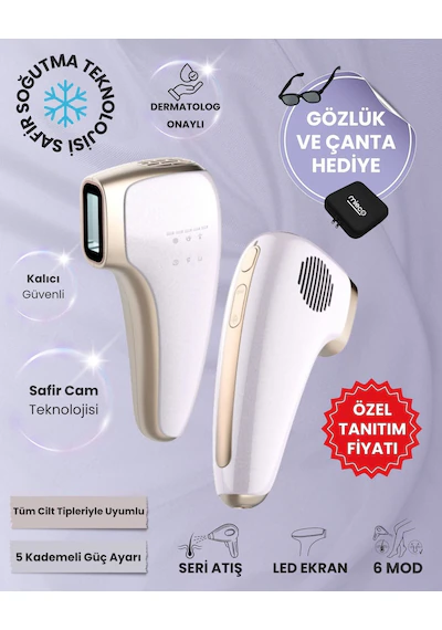 Mieco Safir Soğutma Özellikli İpl Lazer Epilasyon Aleti Safir Lila
