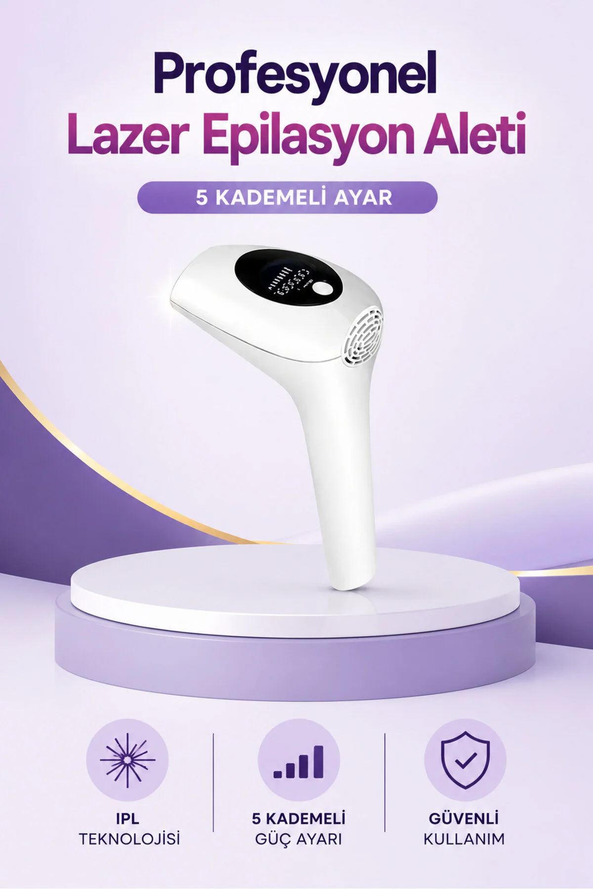 Miss Mojo IPL Lazer Epilasyon Aleti 5 Kademeli Güç Ayarlı