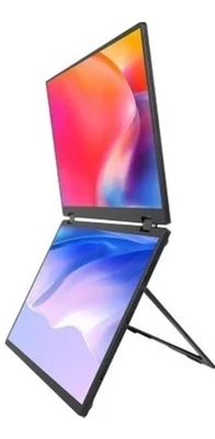 Mobil Katlanıp Taşınılabilir İkili Harici Monitör 15.6