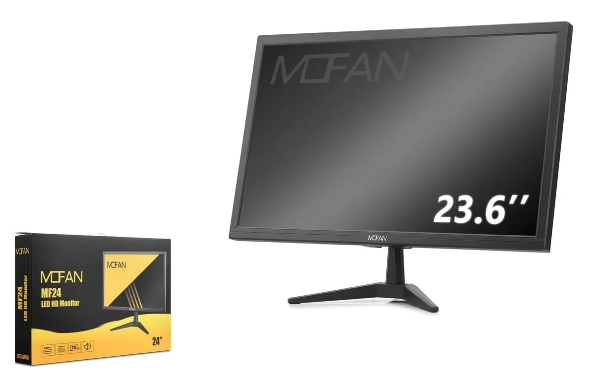 mofan MF 23.6 İnç LED HD Monitör Hoparlörlü HDMI + VGA 75Hz 1920×1080