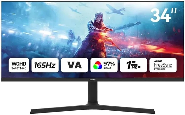MP3424-Y 34″ 165Hz 1ms Curved Gaming Monitör