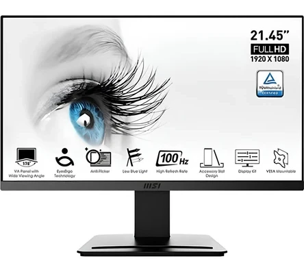 MSI 21.5 İnç Pro MP223 1920×1080 (FHD) Flat VA 100Hz 1ms Anti-Glare Monitör