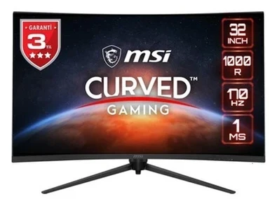 MSI 31.5″ G321CQP E2 2560×1440 (Wqhd) 16:9 Curve 1000R VA 170HZ 1MS Monitör