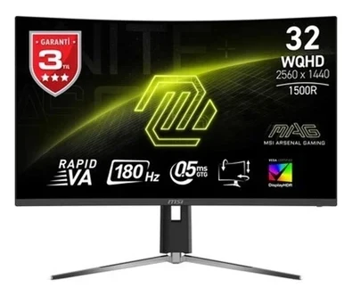 MSI 31.5″ MAG 32CQ6PF 2560×1440 (Wqhd) 16:9 Curve 1500R Rapıd VA Monitör