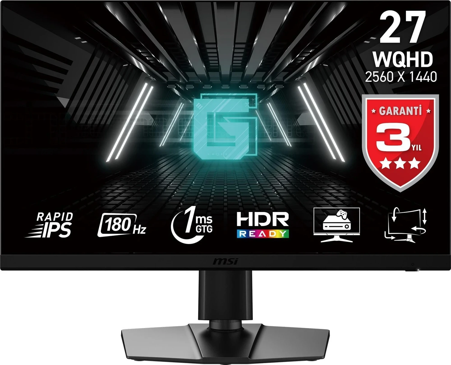 MSI G272QPF E2 Wqhd Rapıd IPS 180HZ 1MS 27″ Freesync Premium Flat Monitör
