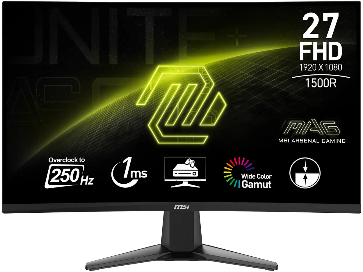 MSI MAG 27C6X Curved VA 27 inç Full-HD 1 ms 250 Hz Gaming Monitör