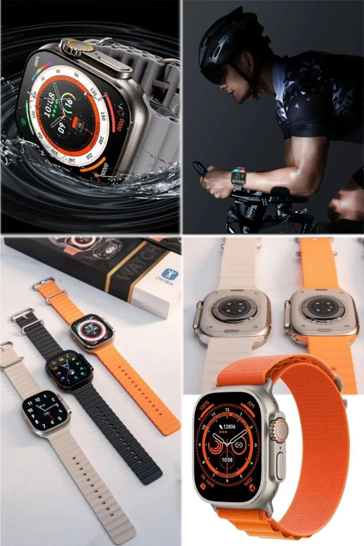Munico Bluetooth Çağrıları Kablosuz Şarj Fitness Akıllı Saat Ultra