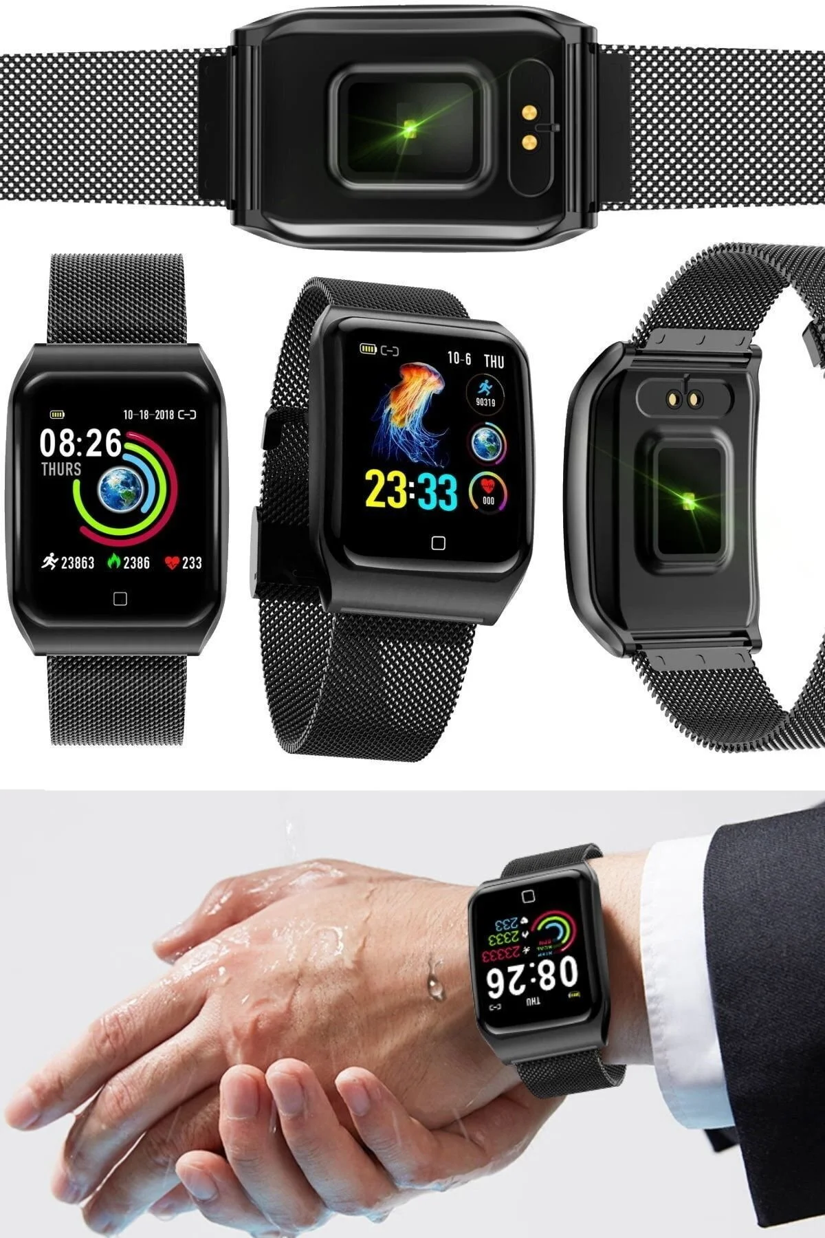 Munico Bluetooth Smartwatches Erkek Ve Kadın Spor Fitness Tracker Su