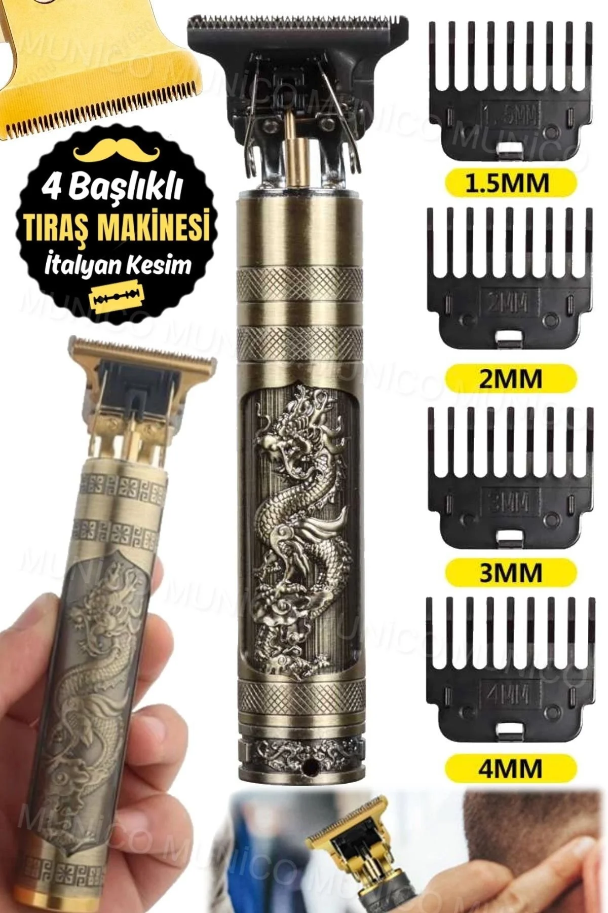Munico Saç ve Sakalınız İçin En İyi Seçim: Şarjlı Profesyonel Tıraş Makinesi Şarjlı Saç Düzeltici Makine