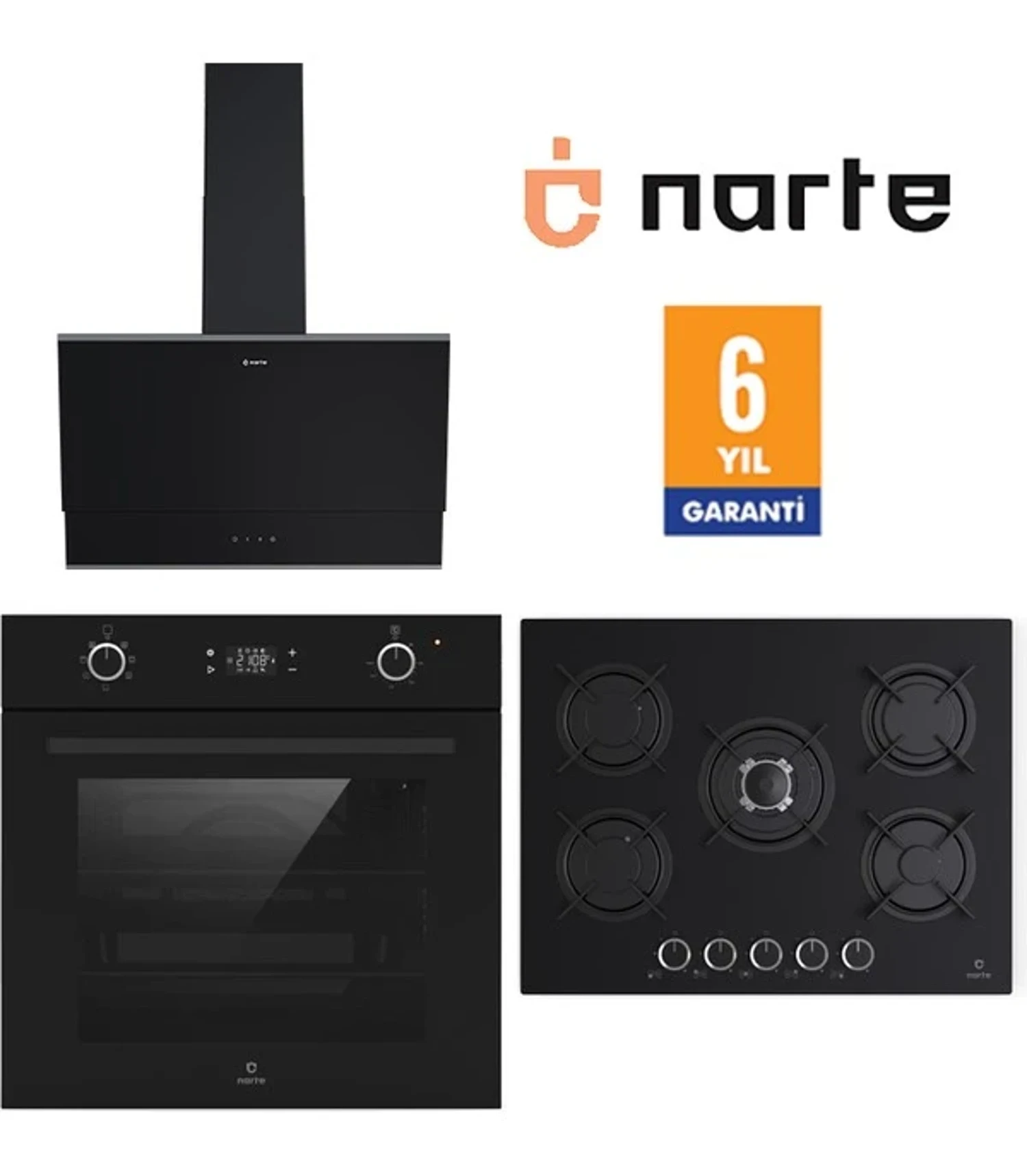 Narte 6 Yıl Garantili Ankastre Set ( OV401B – CG20070B – H10060BX )