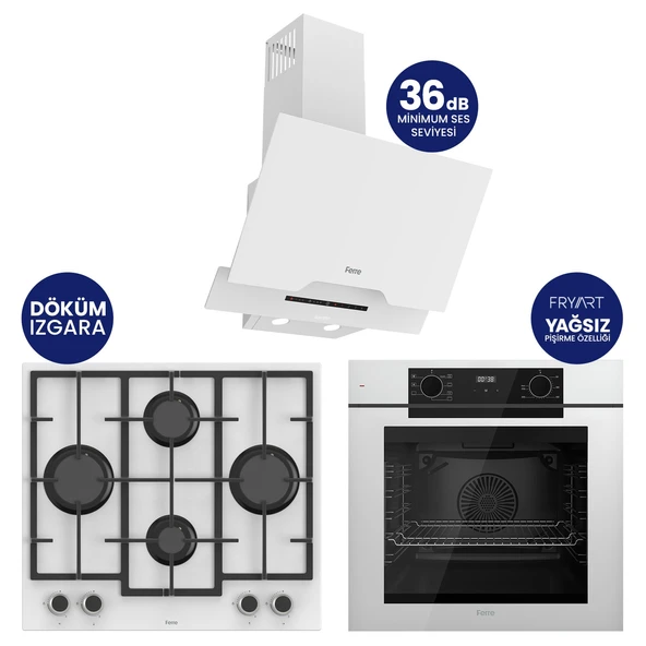 New Fryart Chef Edition 3’lü Ankastre Set QEP63CB-LN386-D064SA