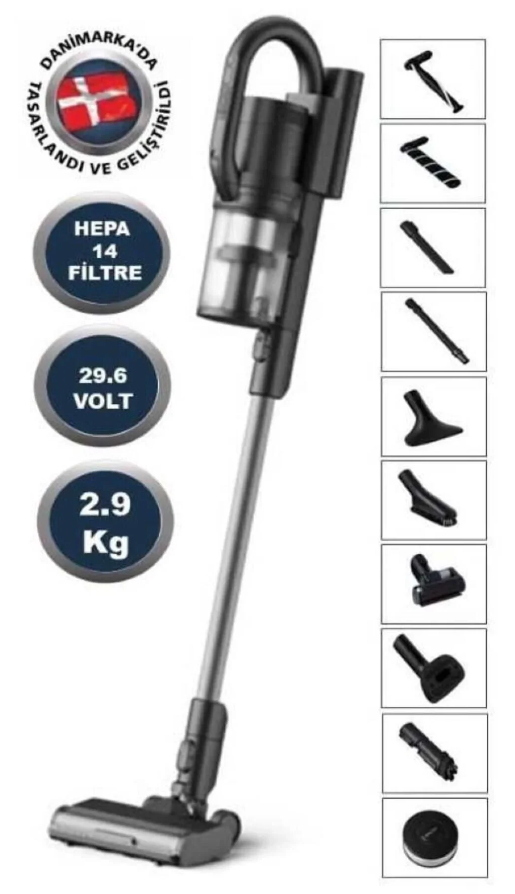 Nilfisk S1 Pet Care Hepa 14 Filtreli Dikey Şarjlı Süpürge
