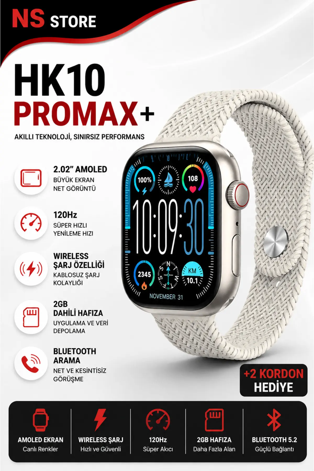 NS Store HK10 Pro Max Akıllı Saat | 2.02