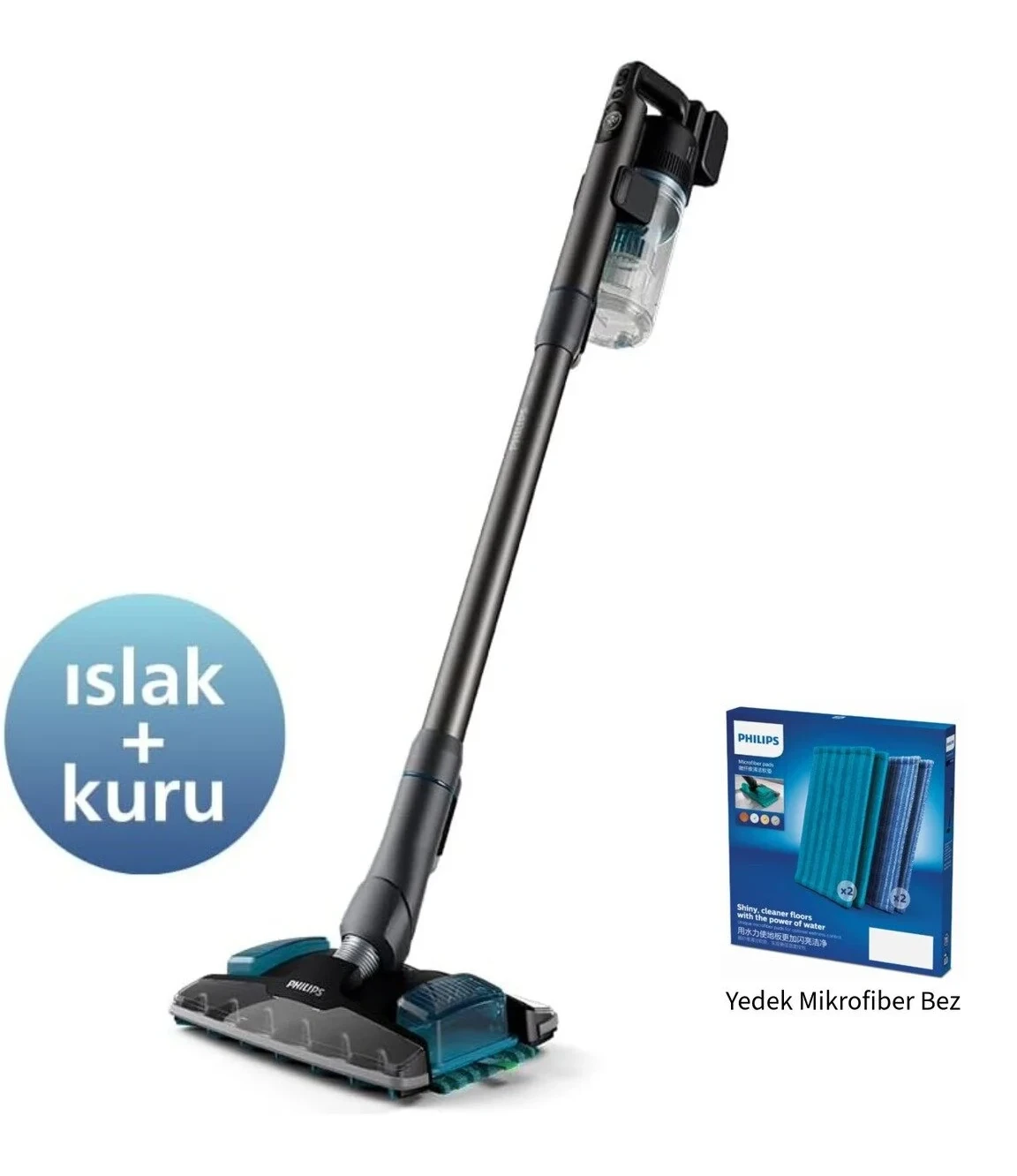 Philips 8000 Serisi Aqua En Uzun Şarjlı 80Dk ya Kadar Dikey Süpürge