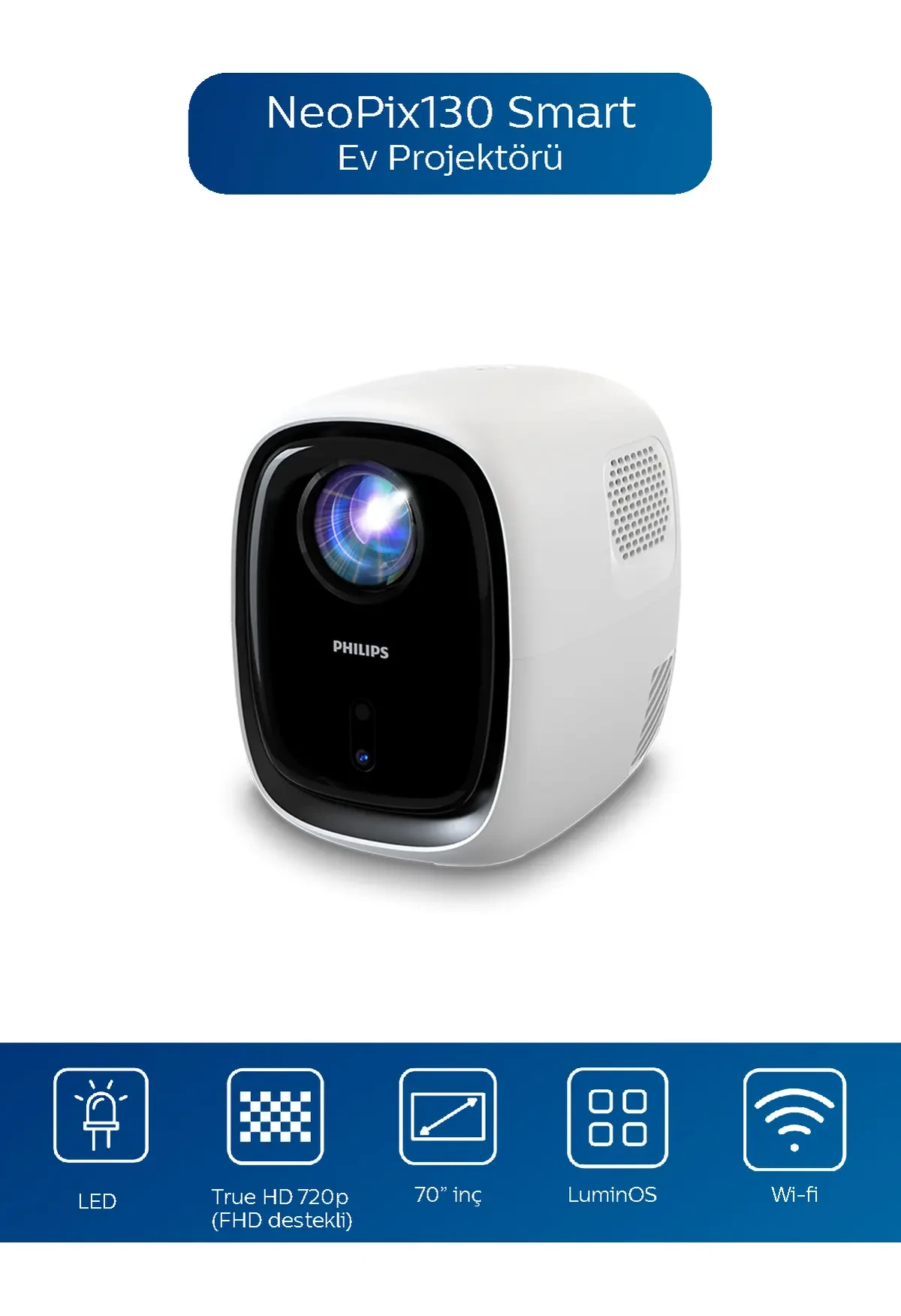 Philips NeoPix 130 Akıllı Ev Projektörü