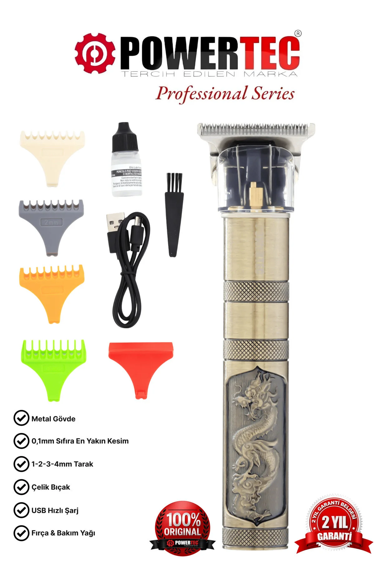 Powertec TR-1010 Profesyonel Usb Şarjlı Lazer Öncesi Tüm Vücut Sakal