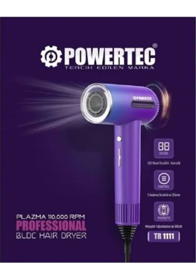 Powertec TR-1111 Delux Plazma Digital Fön Makinesi