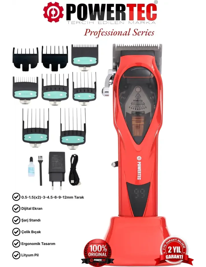 POWERTEC TR-3900 10.000 RPM Sakal Saç Kesme Makinesi