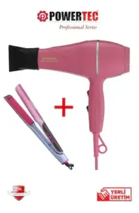Powertec TR-501 Profesyonel Saç Kurutma Makines + TR-2830 Saç Düzleştirici
