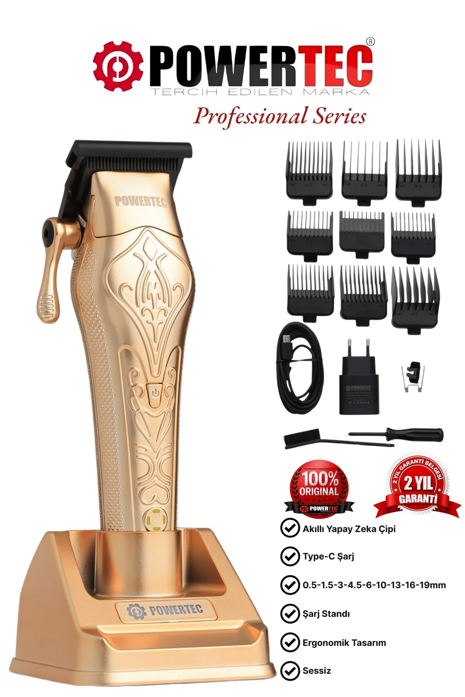 POWERTEC TR-6800 Elite Professional Saç – Sakal Tıraş Makinesi