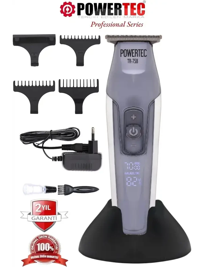POWERTEC TR-758 Profesyonel Sakal Ense Tıraş Makinesi
