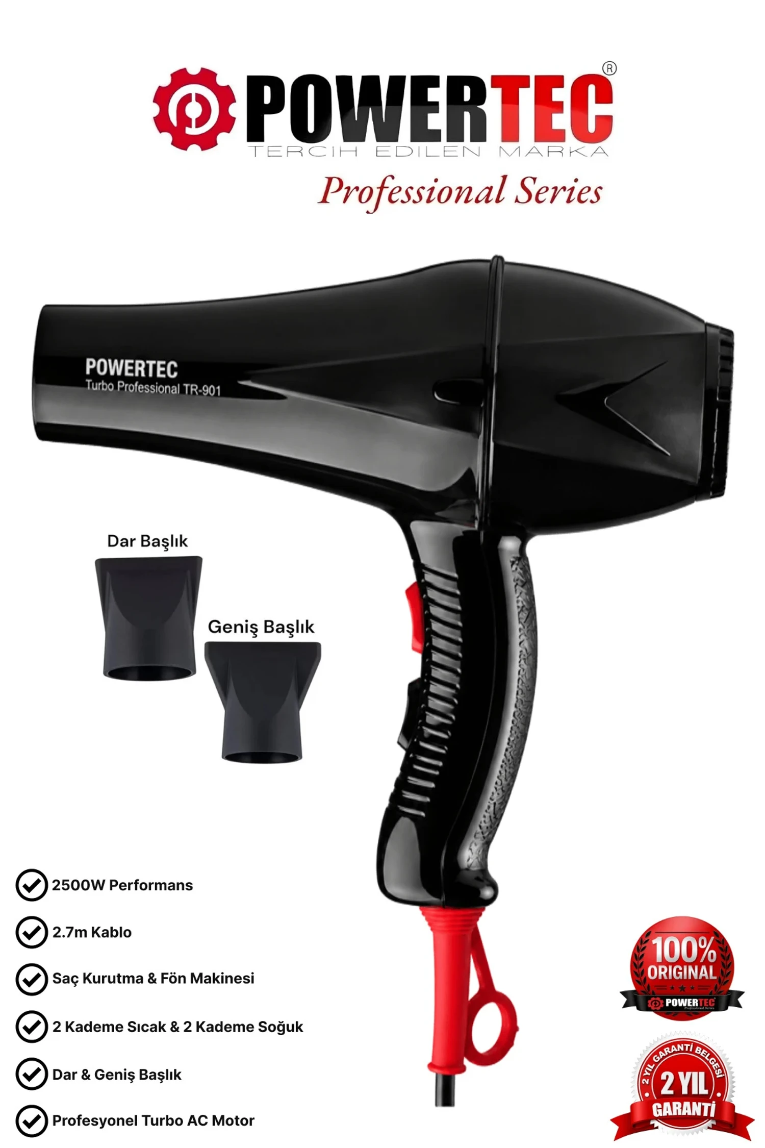 POWERTEC Tr 901 Saç Kurutma Fön Makinesi
