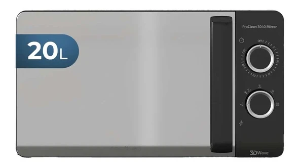 ProClean 3040 Mirror 20L Mikrodalga Fırın 700W Aynalı Tasarım 6 Güç