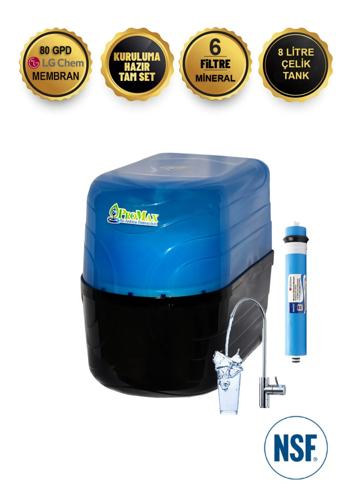 Promax 14 Aşamalı Alkali & Çelik Tanklı Su Arıtma Cihazı