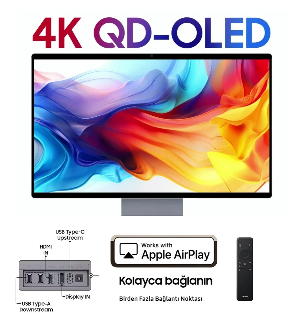Samsung 4K OLED 165Hz Akıllı Gaming Monitör 32 inç