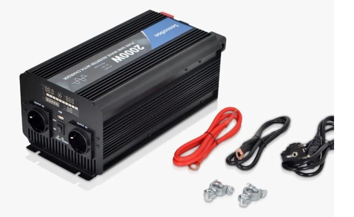 Sensatıon 2000W Watt 2KW TAM Sinüs Şarjlı (20A) İnvertör Ekranlı 12V