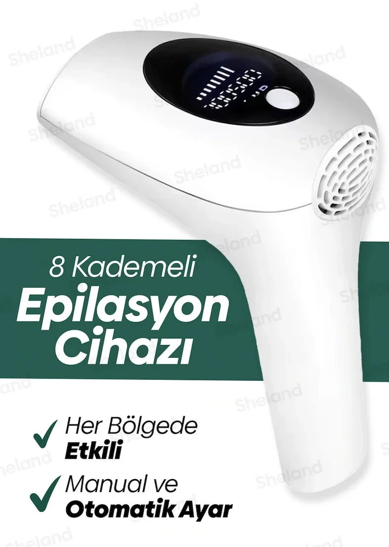Sheland Pro Ipl Lazer Epilasyon Tüy Alma Cihazı 8 Kademeli 900.000