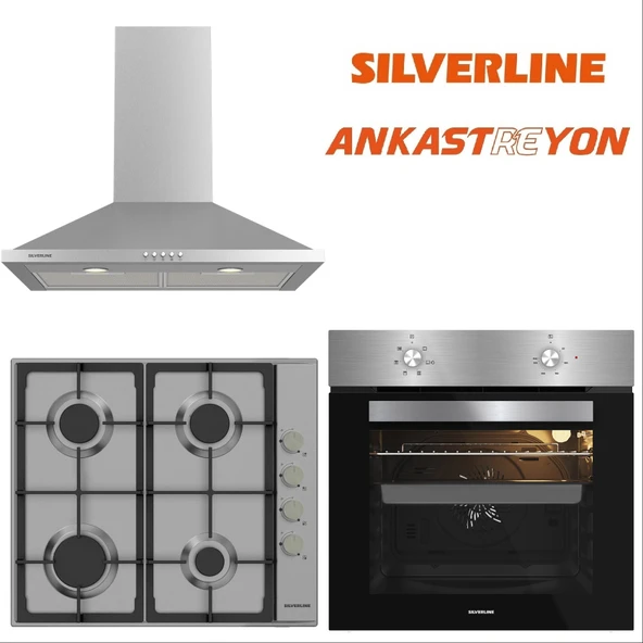 Silverline İnox Ankastre Set BO6501X01-AS5330X01-2240 CONİC İNOX