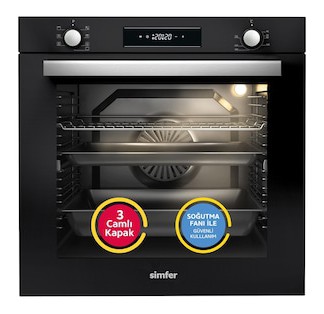 Simfer 7381 8 Fonksiyon Ankastre Fırın Cam Power Turbo Dijital