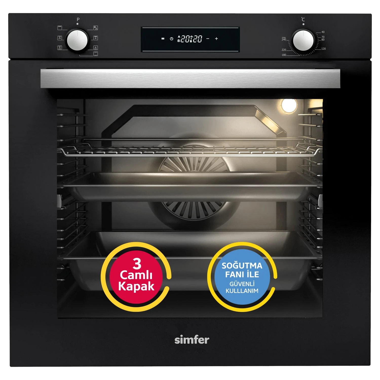 Simfer 7381 8 Fonksiyon Ankastre Multi Turbo Fırın