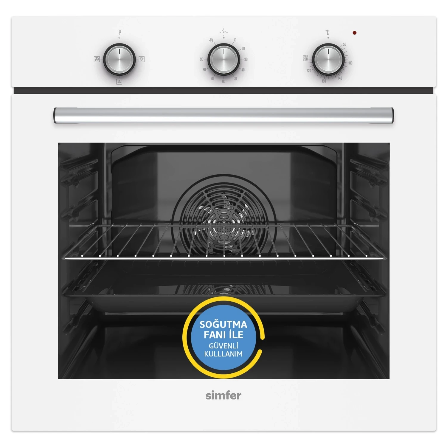 Simfer 8202 0+3 Fonksiyon Mekanik , Power Turbo Ankastre Fırın