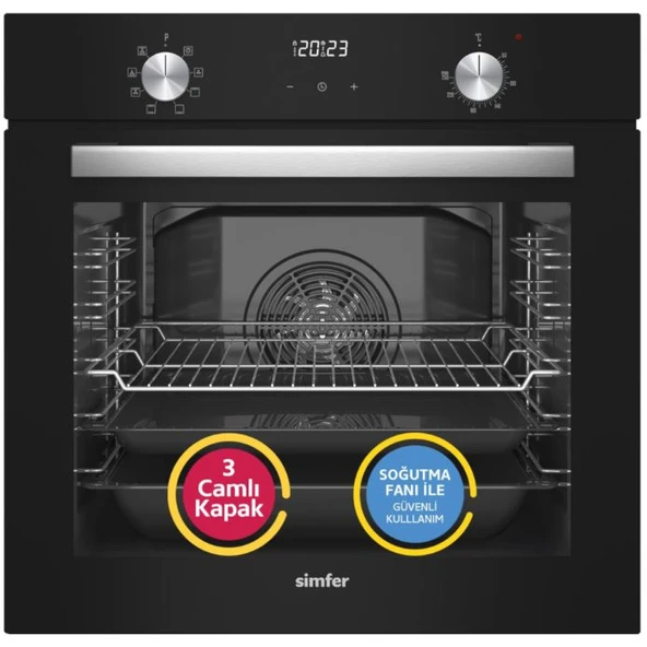 Simfer 8208 0+8 Fonksiyon QS Cam Ankastre Fırın