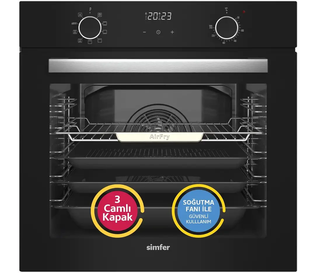 SIMFER 8215 Airfry Plus Cam Dijital 10 Fonk 76 l Ankastre Fırın