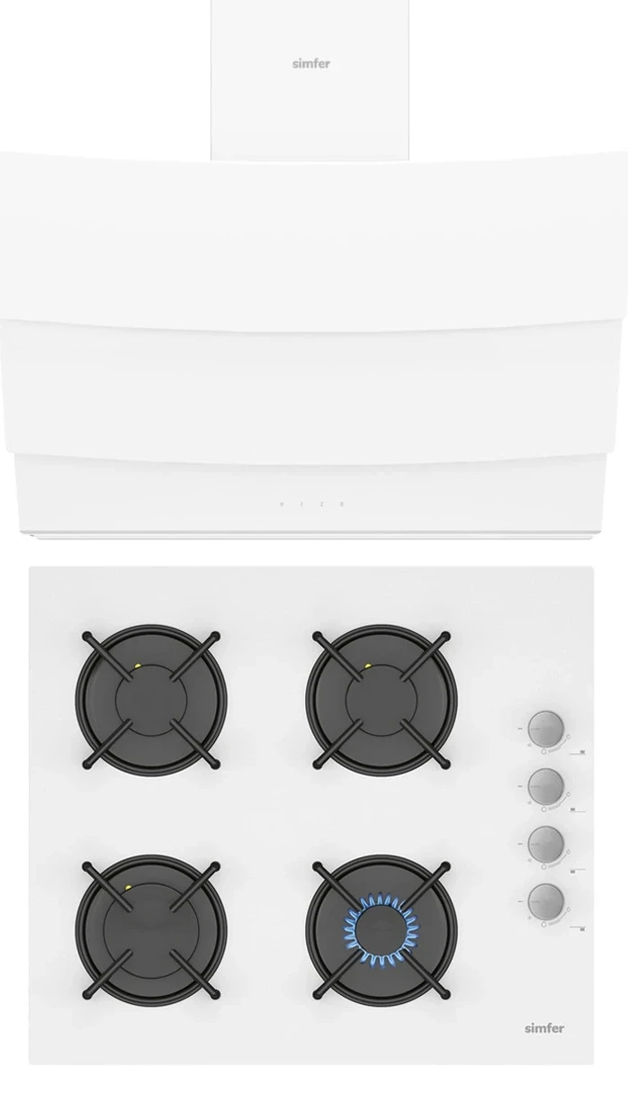 Simfer Steam 2’li Cam Ankastre Set (3654 Ocak + 8707 Davlumbaz)