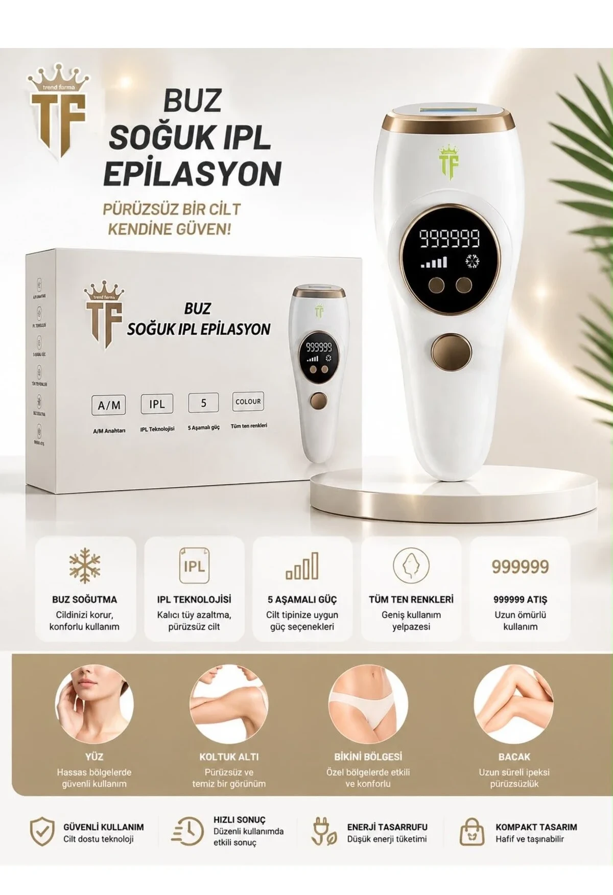 Sonlight IPL teknolojisi ile istenmeyen tüylerin görünümünü azaltmaya