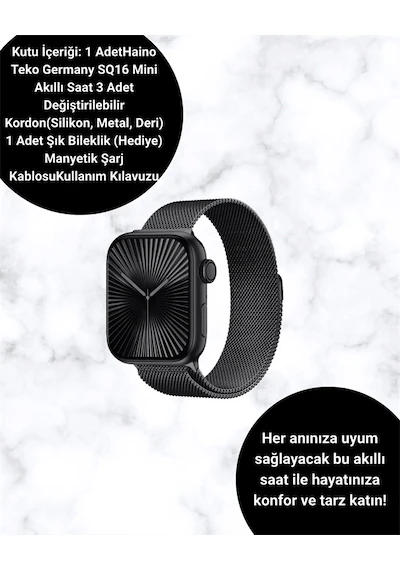 Sq-16 Mini Series 10 Dokunmatik Akıllı Saat Kalp Ritmi