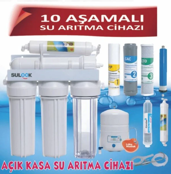 Sulook 10 Aşamalı 8 Lt Çelik Tanklı Kasa Su Arıtma Cihazı