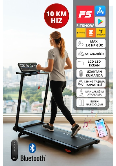 T-229 Katlanabilir Koşu Bandı / Lcd Led Ekran /bluetooth
