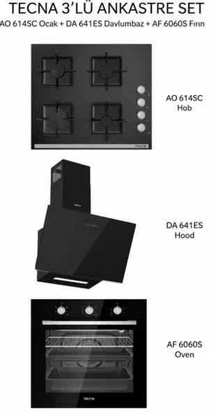 Tecna Ankastre Set AF6060S + AO614SC + DA641ES