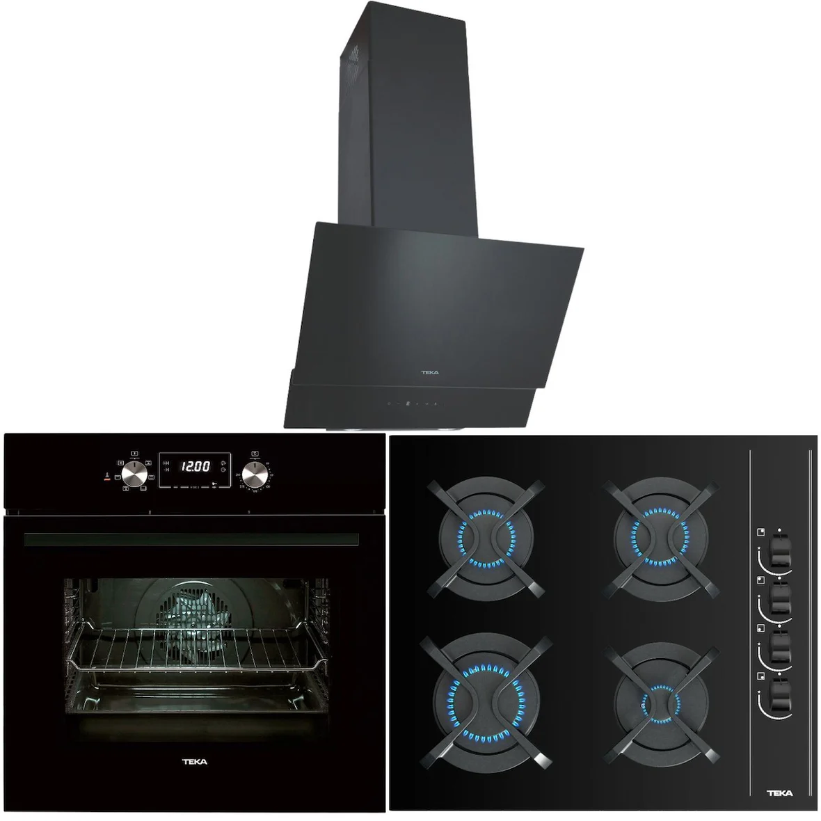 Teka Ankastre Set ( HAK 625 BK-Gbc 64002 Kbc Bk-ATV 60 BK )